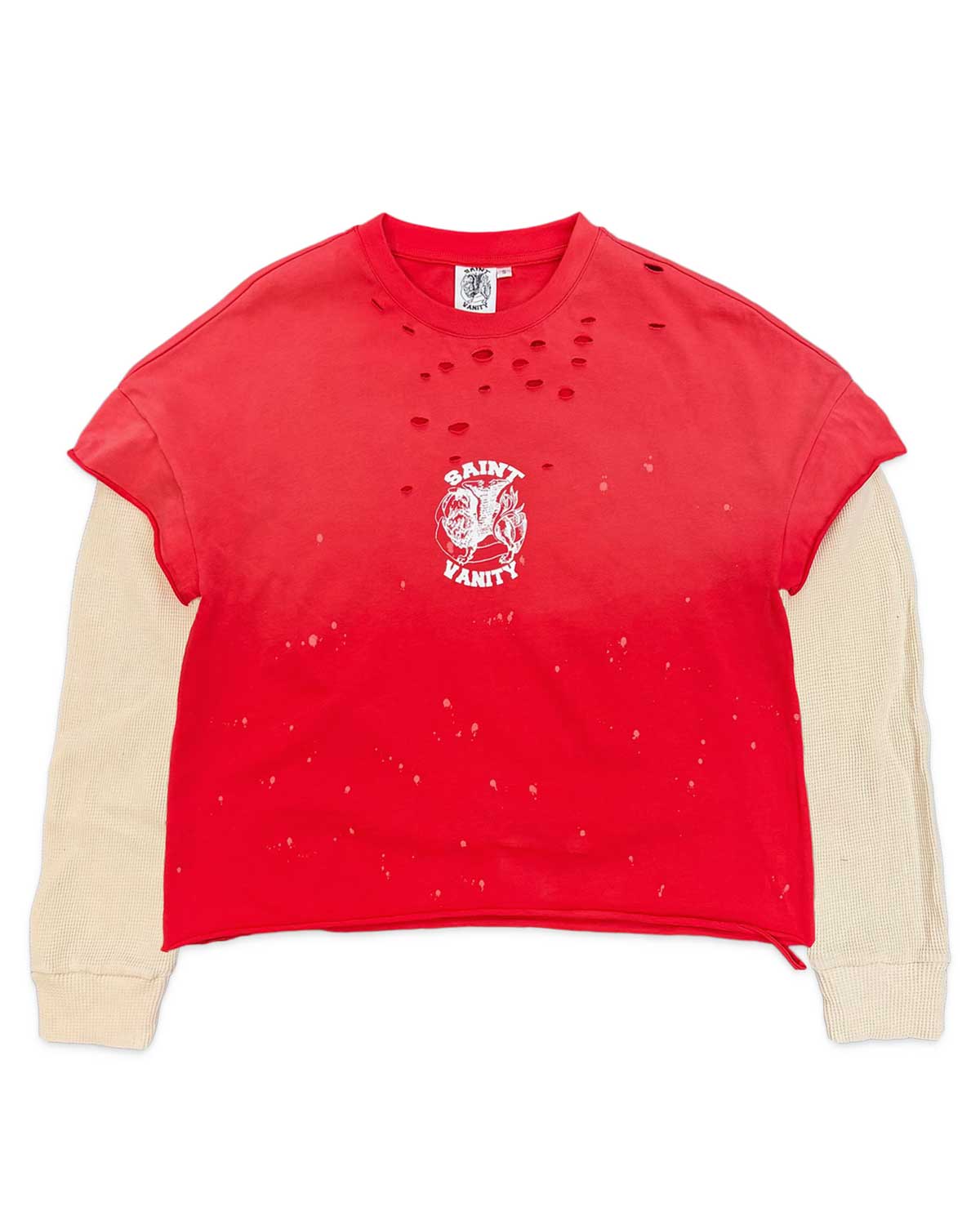 Saint Vanity Cutoff Thermal L/S Tee Red