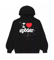 Sp5der I Heart Sp5 Hoodie Black