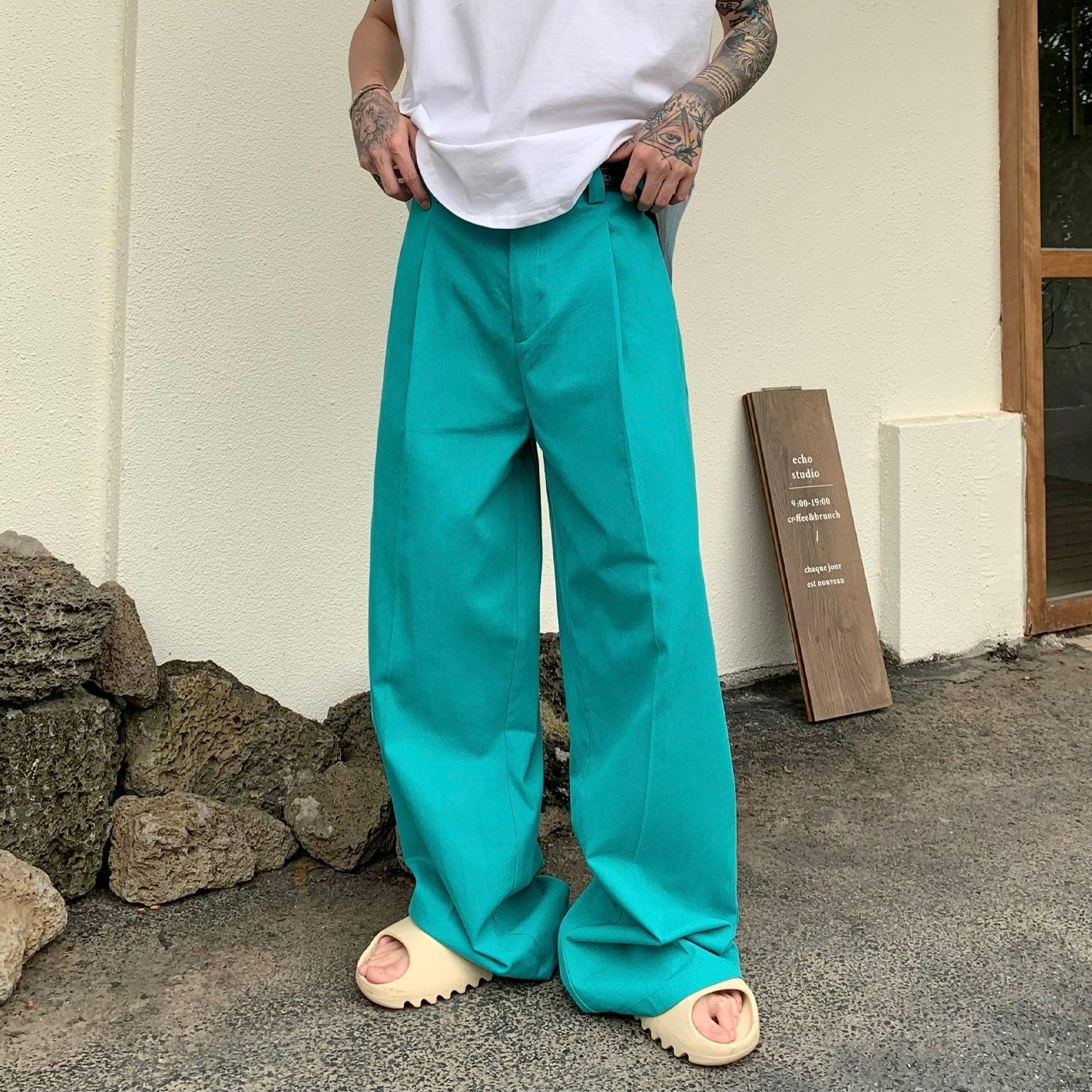 Thin Wide Leg Straight Pants