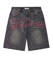 Vale Forever Iced Out Jorts Black