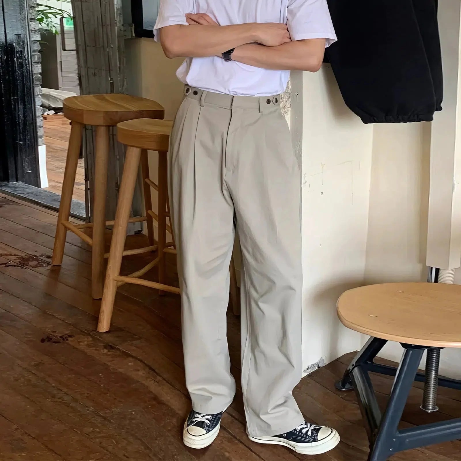 Wide Leg Suit Pants