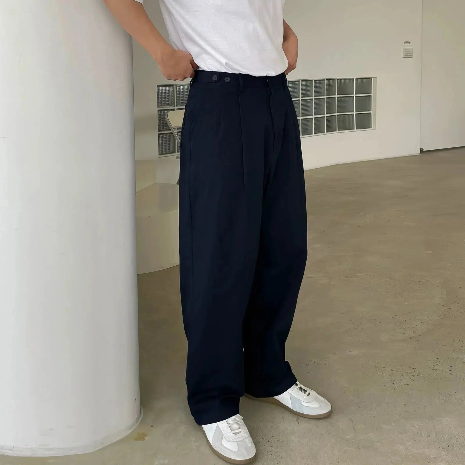 Wide Leg Suit Pants