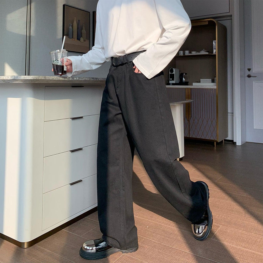 Wide-leg Straight-leg Jeans
