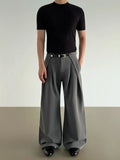 Pleated Wide-Leg A-Line Pants