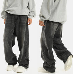 Gray Elastic Waist Jeans