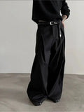 Belt Loops Wide-Leg High-Waist Pants
