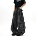 Multi-Pocket Wide Leg Cargo Jeans
