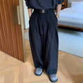 Straight Fit Wide-Leg Pants