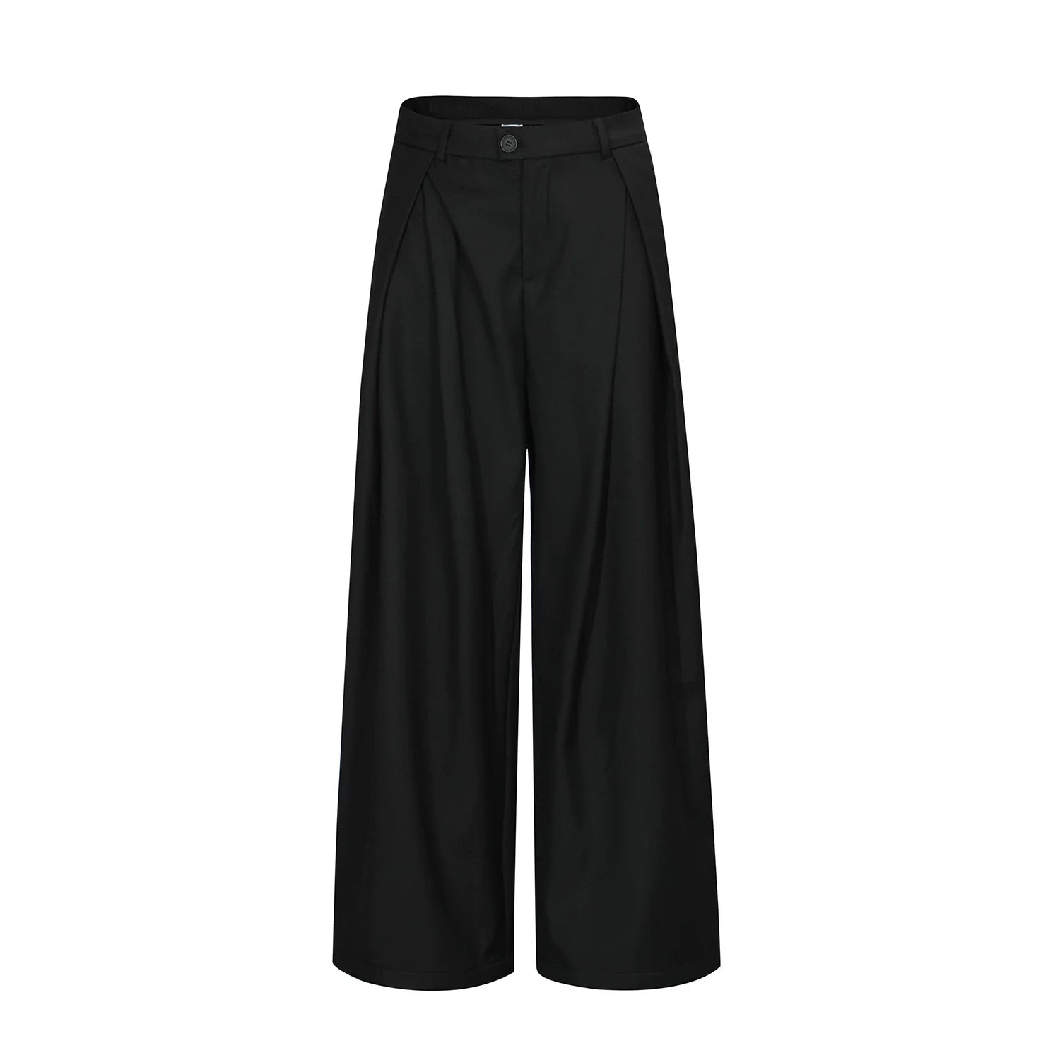 Pleated Wide-Leg A-Line Suit Pants