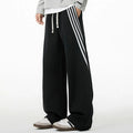 Striped Straight-Leg Drawstring Sweatpants