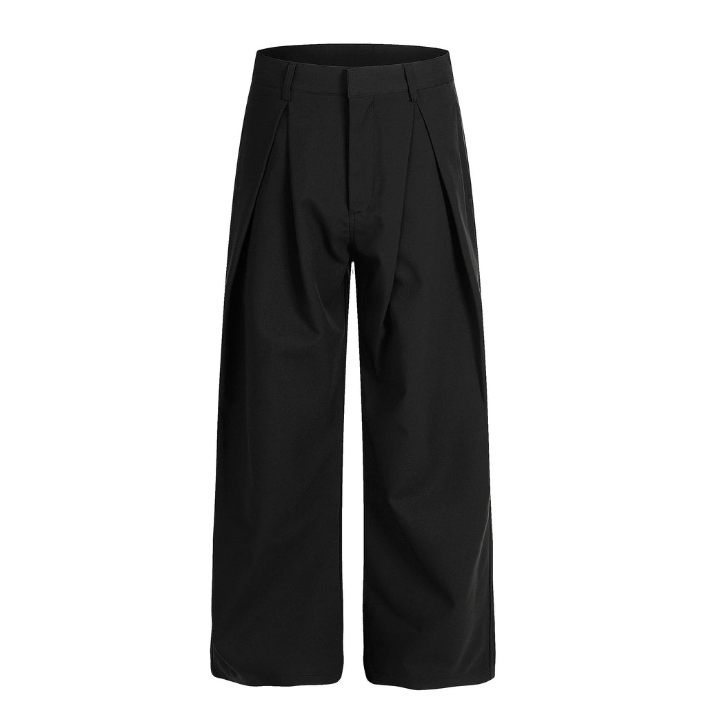 Pleated Wide-Leg A-Line Pants