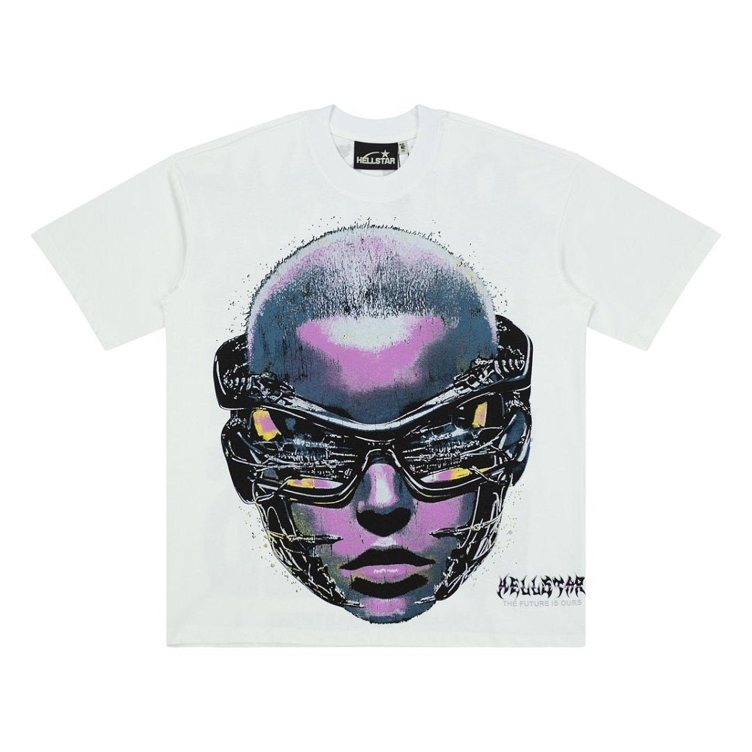 Hellstar Cyber Portrait Graphic Oversized T-Shirt