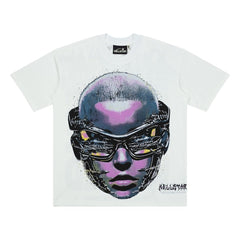Hellstar Cyber Portrait Graphic Oversized T-Shirt