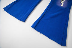 Hellstar Washed Fleece Graphic Sweatpants (Blue)