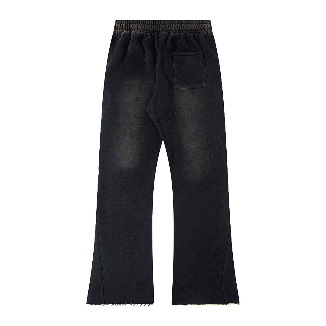 Hellstar Fleece Washed Graphic Sweatpants (Black)