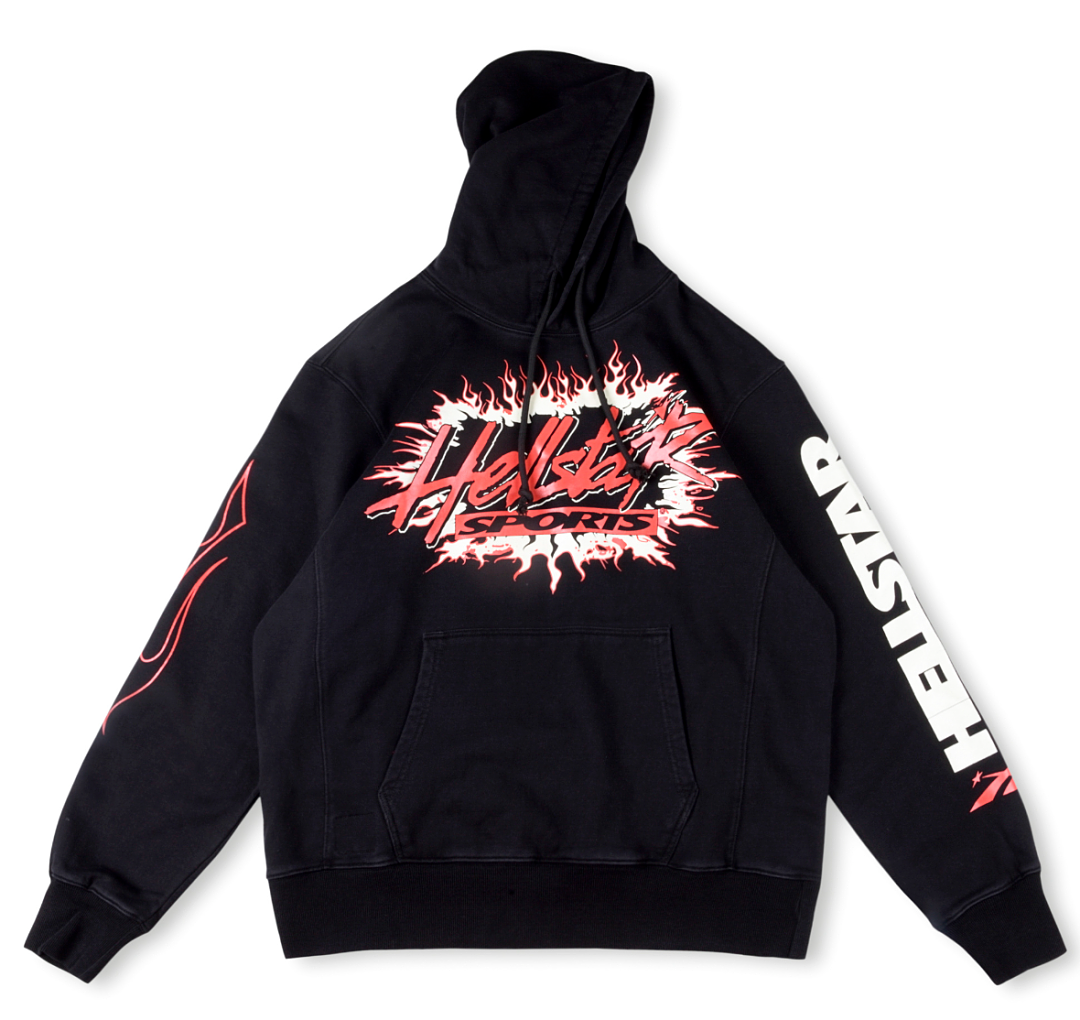 HELLSTAR Records Flame Graphic Heavyweight Hoodie