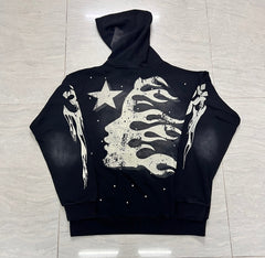 HELLSTAR Studios Path to Paradise Star Graphic Vintage Wash Hoodie