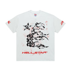 Hellstar Splatter Dragon Graphic Oversized T-Shirt - Washed Black