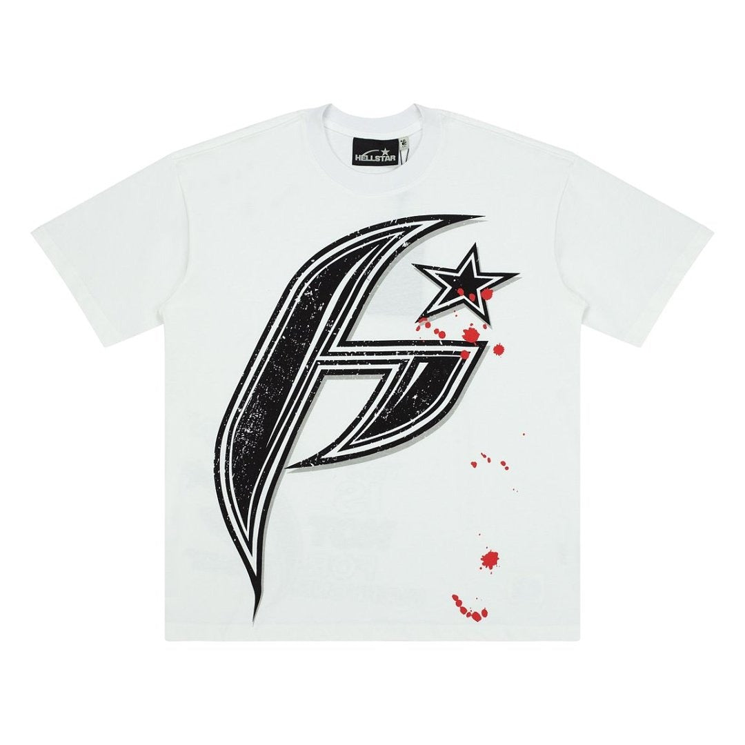 Hellstar Splatter Star Big H Graphic Oversized T-Shirt