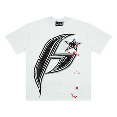 Hellstar Splatter Star Big H Graphic Oversized T-Shirt