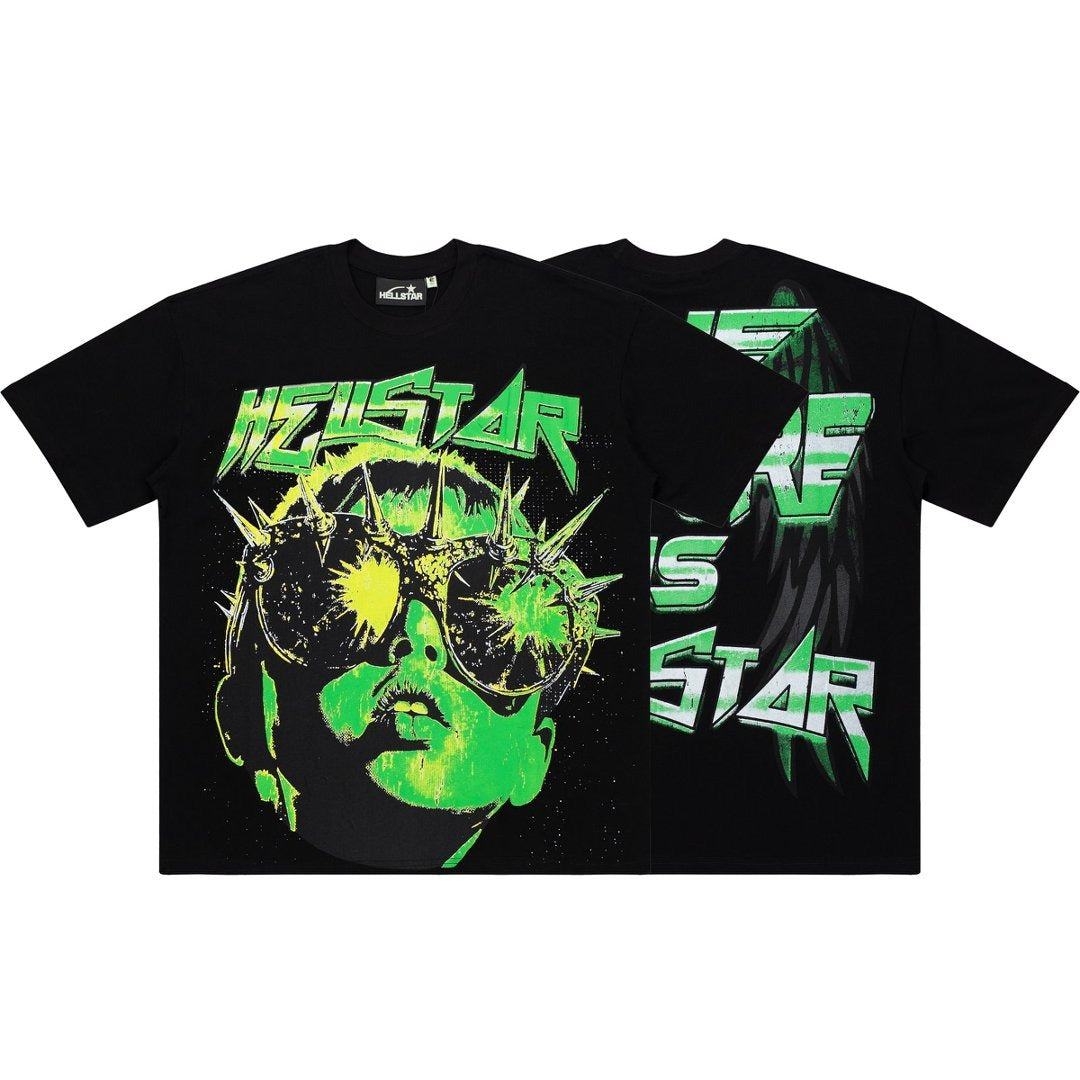 Hellstar Studios Globe Graphic Oversized T-Shirt - Black