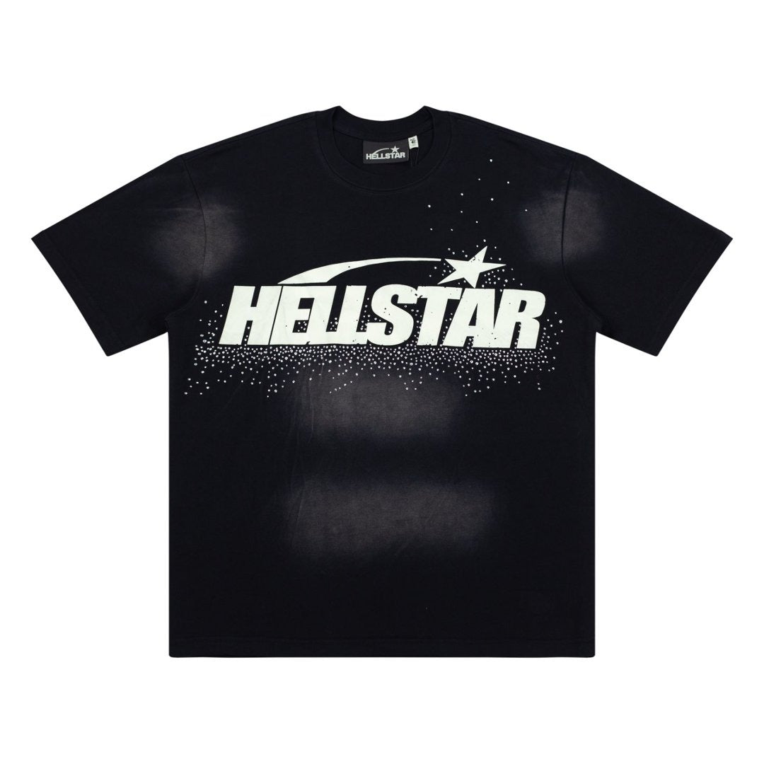Hellstar Studios Halloween Skull Graphic Vintage Washed Cotton T-Shirt