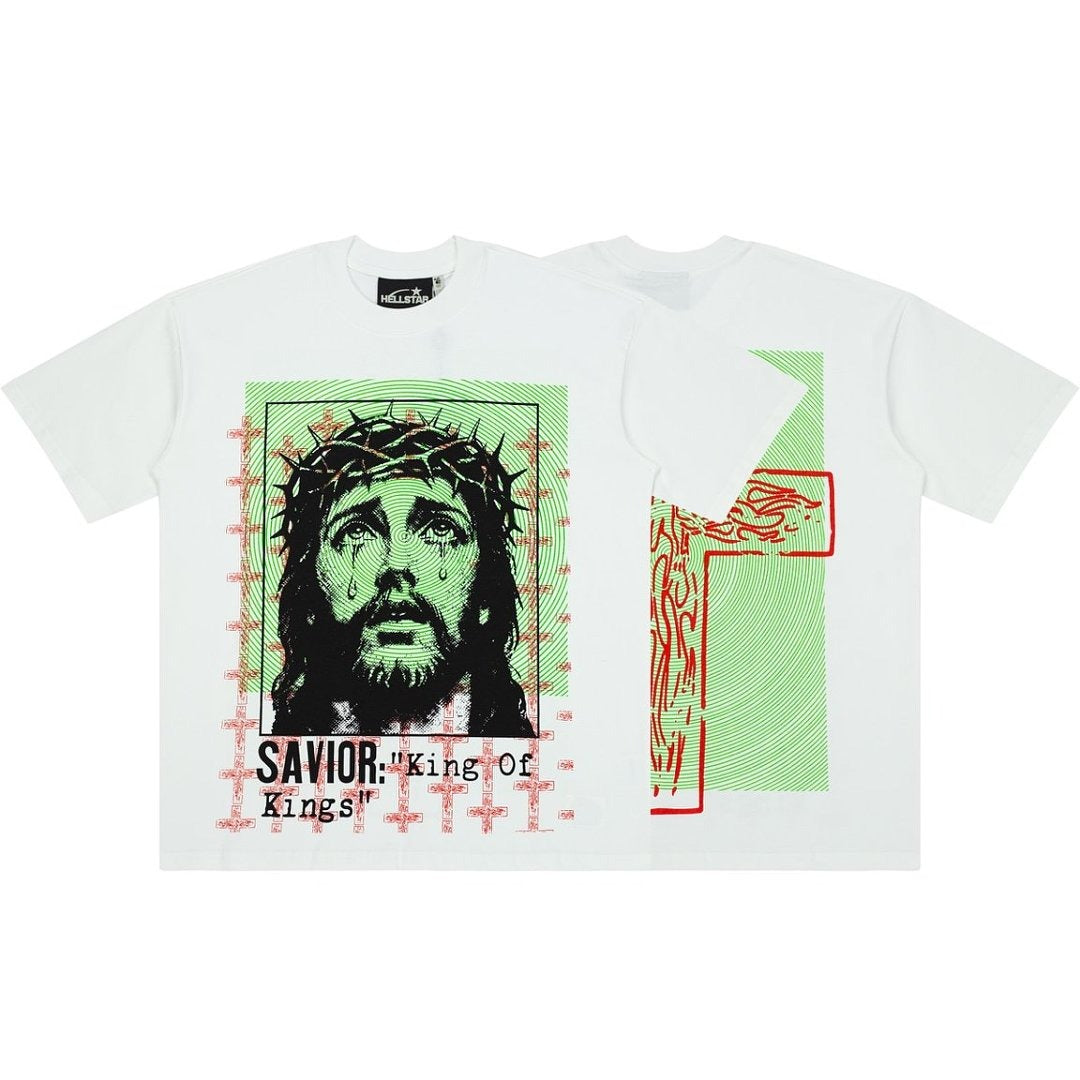 Hellstar Jesus Portrait Graphic Oversized T-Shirt