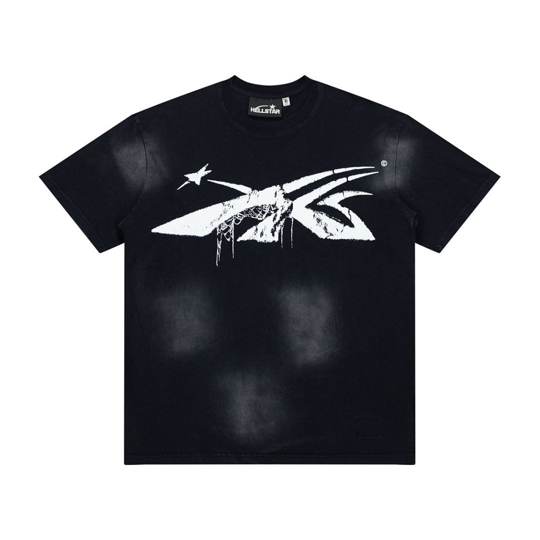 Hellstar Distressed Rip & Fray Vintage Washed Graphic T-Shirt