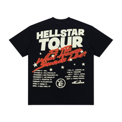 Hellstar Vintage Wash Flame Badge Graphic Oversized T-Shirt