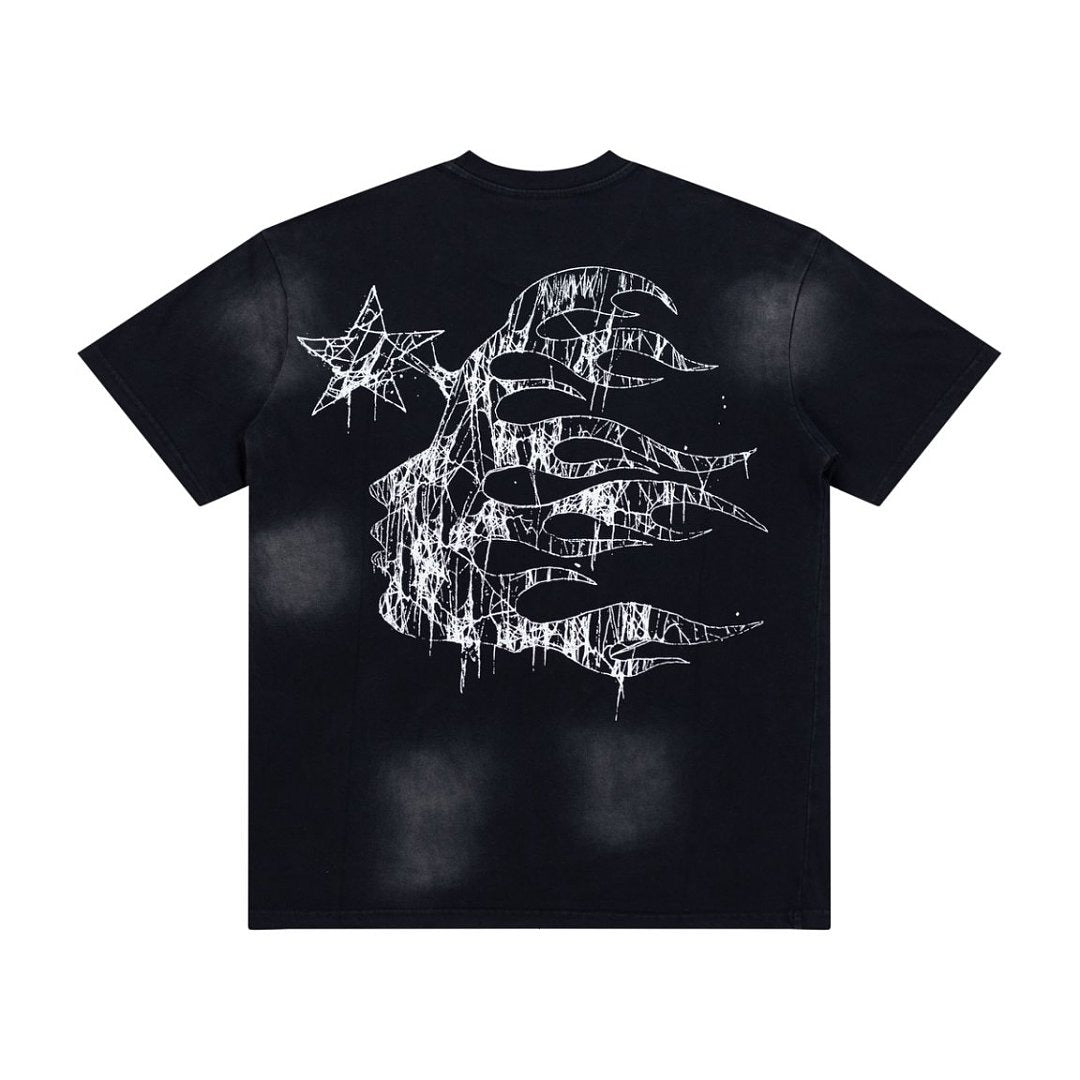 Hellstar Distressed Rip & Fray Vintage Washed Graphic T-Shirt