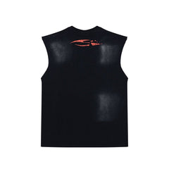 Hellstar basketball rams printed distressed unlined tank top