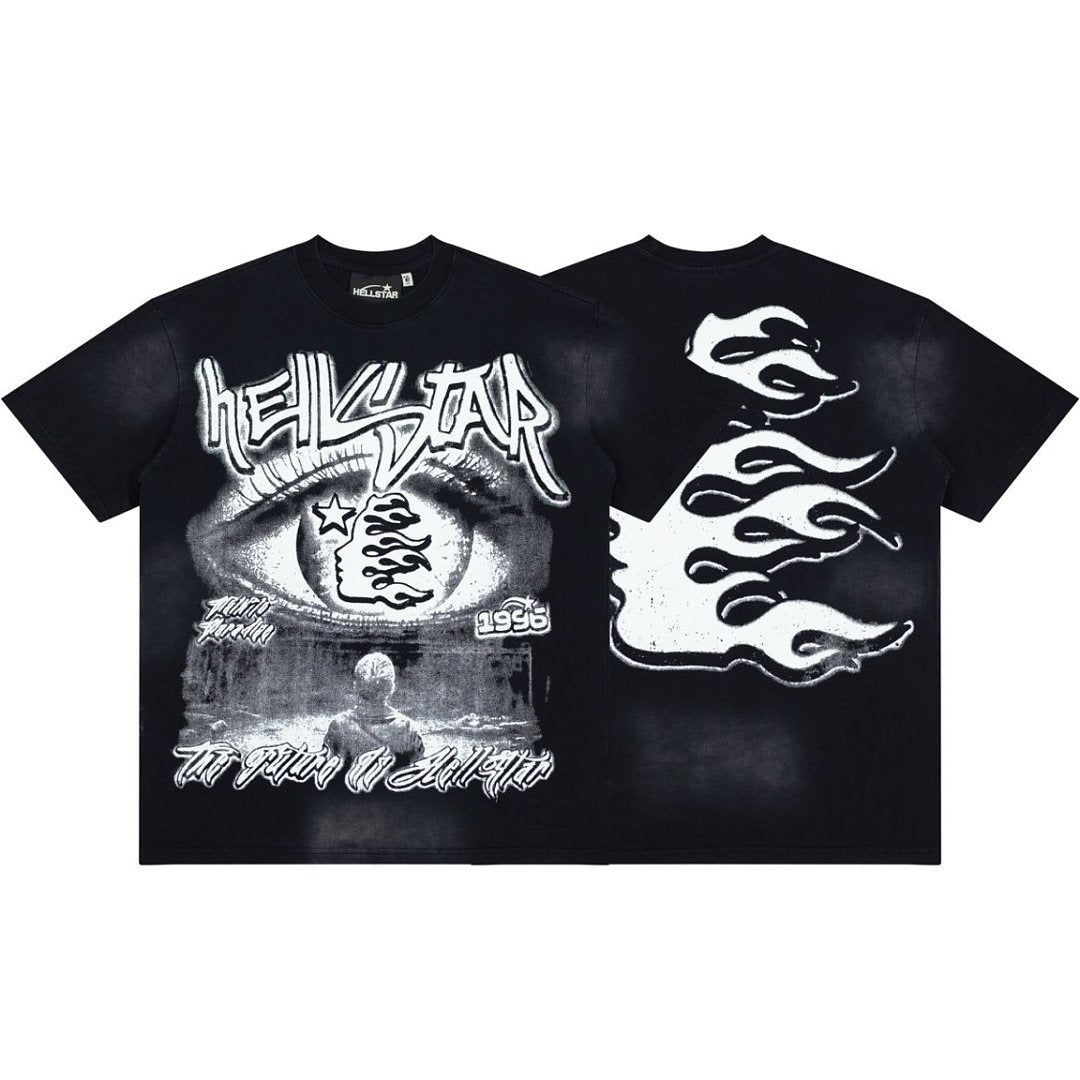 Hellstar Vintage Washed Eye Print T-shirt