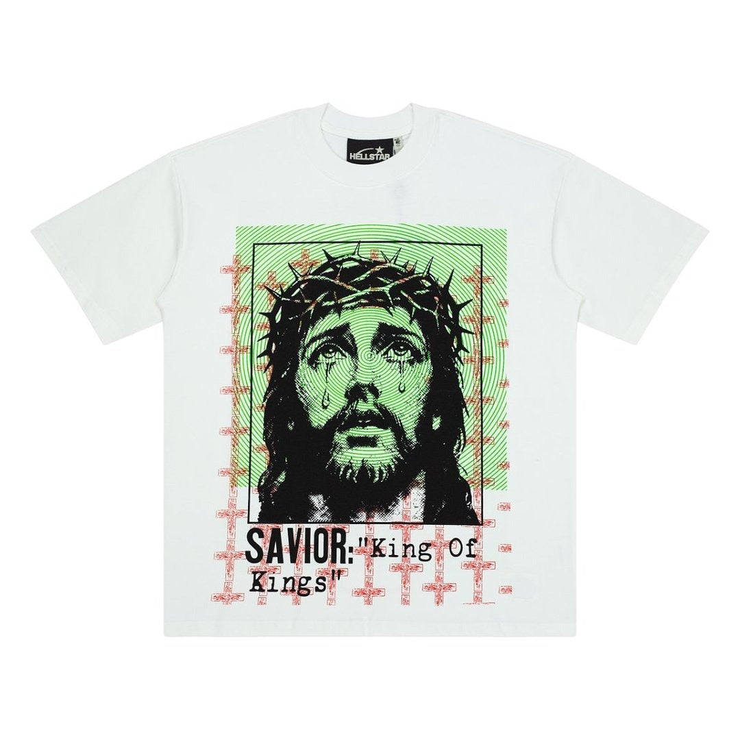 Hellstar Jesus Portrait Graphic Oversized T-Shirt