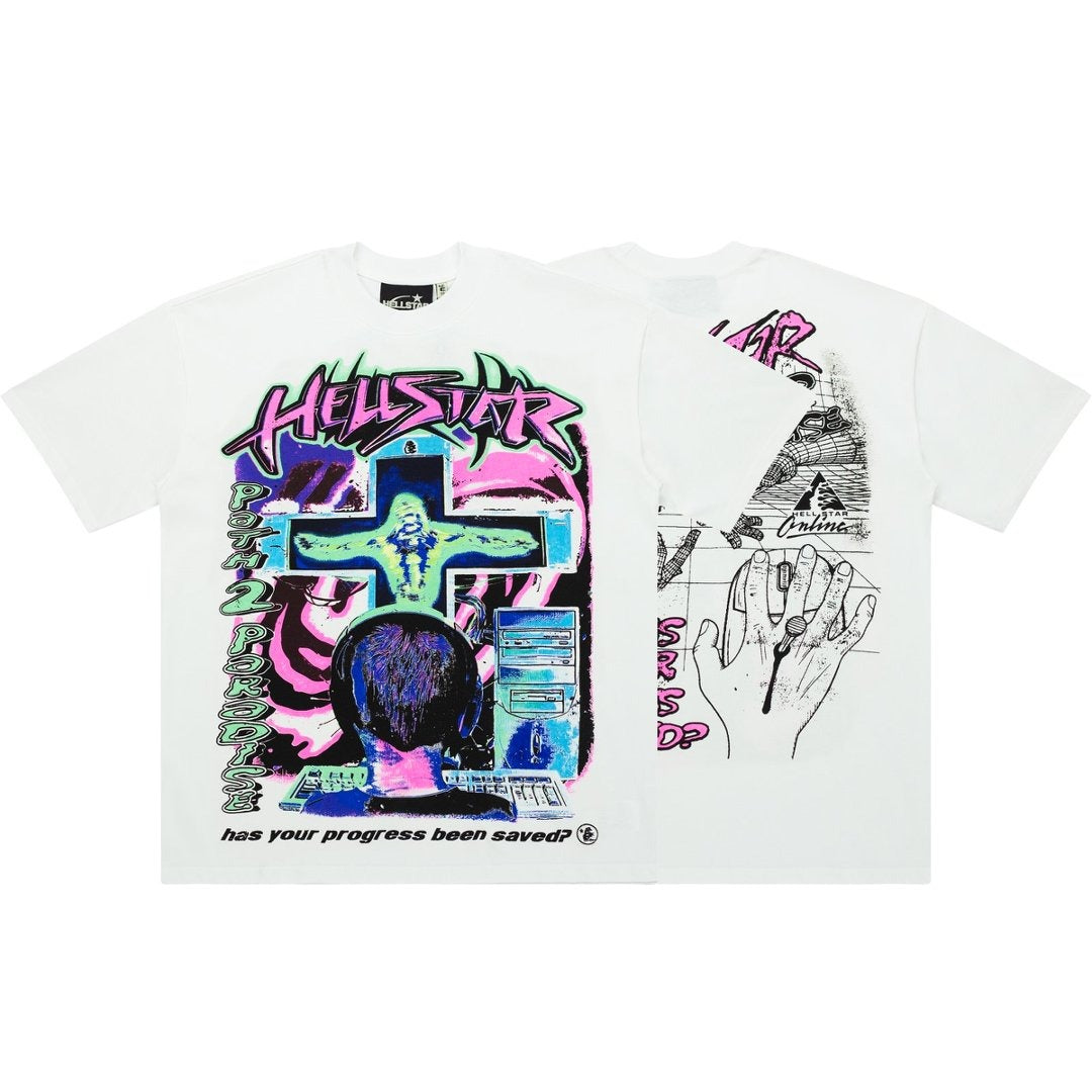 Hellstar Studios Records Graphic Cotton T-Shirt