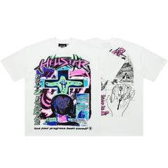 Hellstar Studios Records Graphic Cotton T-Shirt