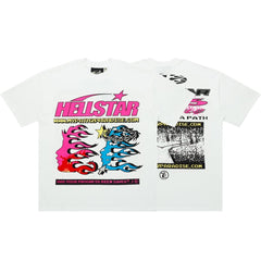 Hellstar Studios Half-Face Portrait Graphic Oversized T-Shirt