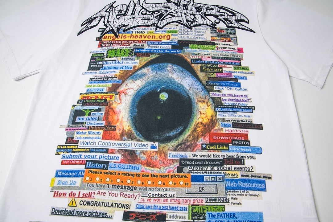 Hellstar Direct-to-Garment Graphic T-Shirt (White)