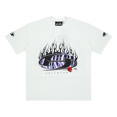 Hellstar Flame Graphic Oversized T-Shirt - Black