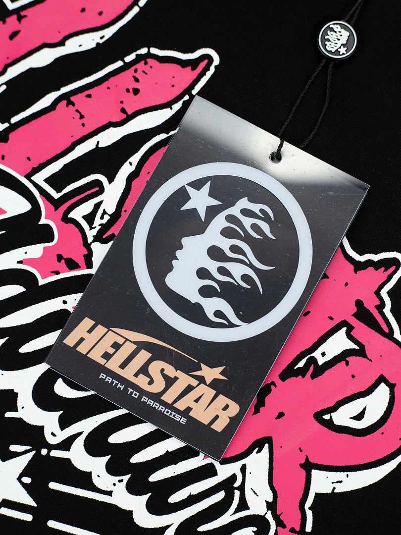 Hellstar Studios Globe Graphic Oversized T-Shirt - Black