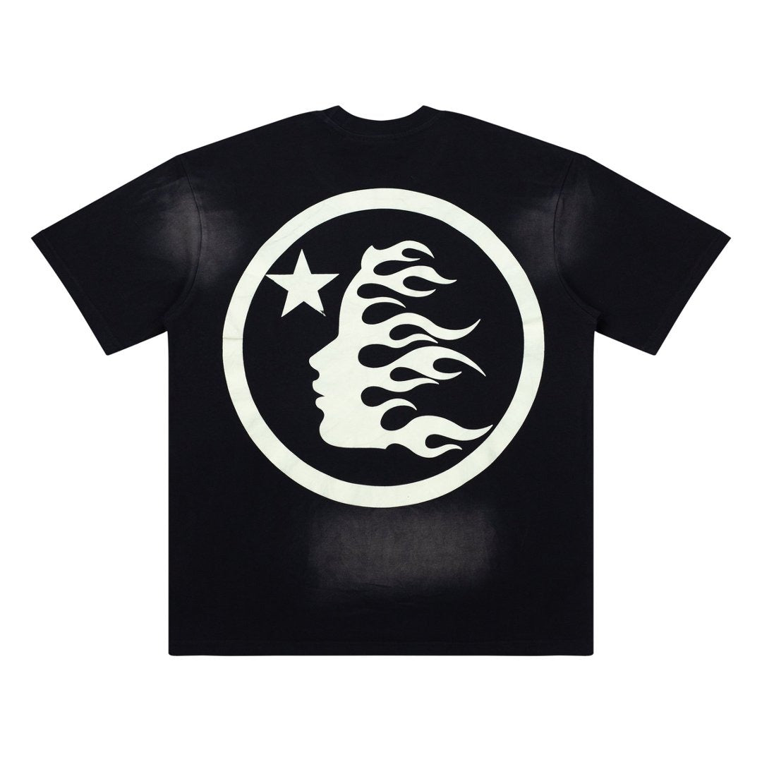 Hellstar Studios Halloween Skull Graphic Vintage Washed Cotton T-Shirt