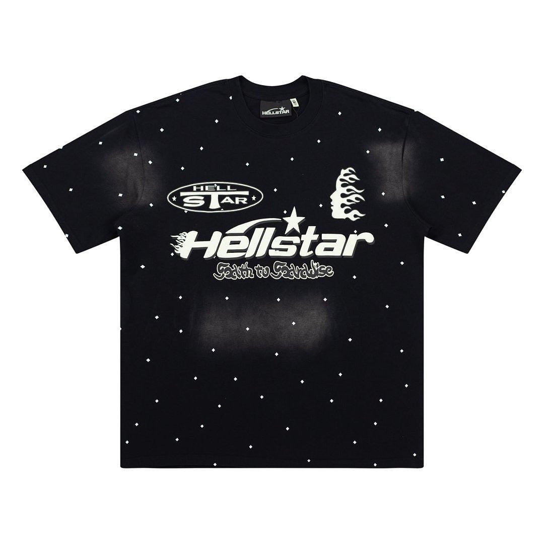 Hellstar Studios Large Logo Graphic Oversized T-Shirt - Black