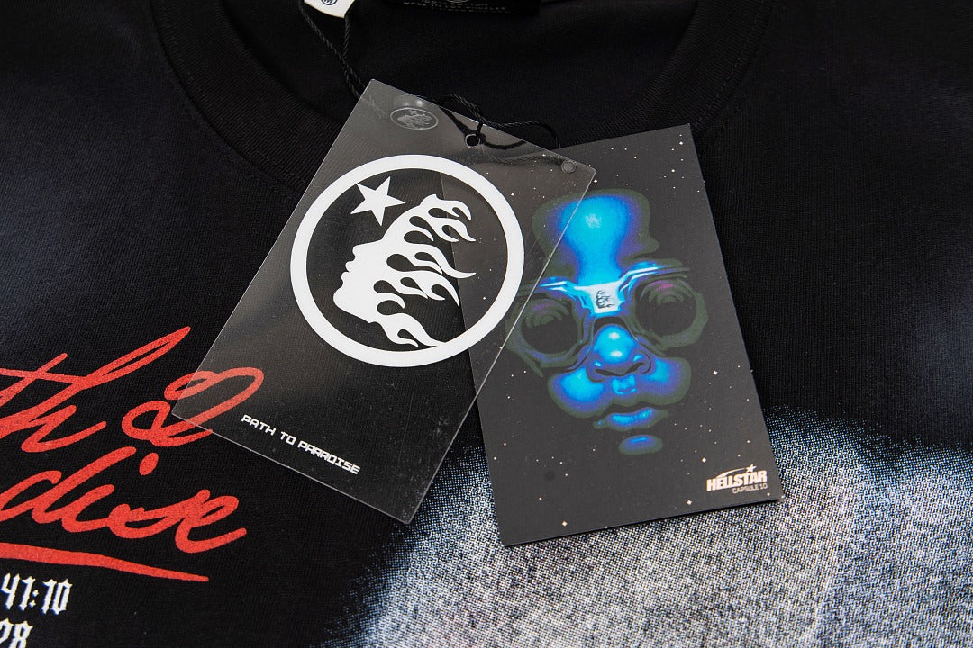 Hellstar Rhinestone & Spray-Wash Graphic T-Shirt