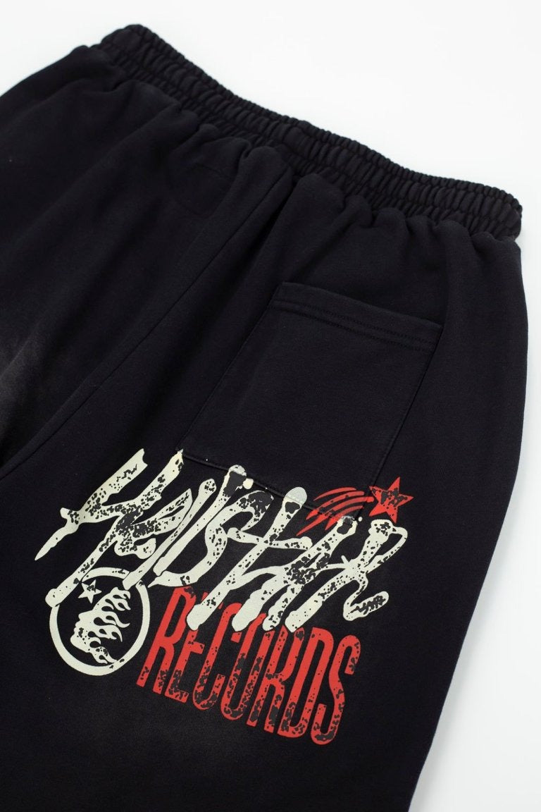 Hellstar Vintage Wash Spray Graphic Sweat Shorts