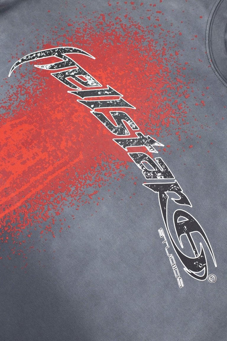 Hellstar Red Drip Gradient Vintage Wash Oversized T-Shirt