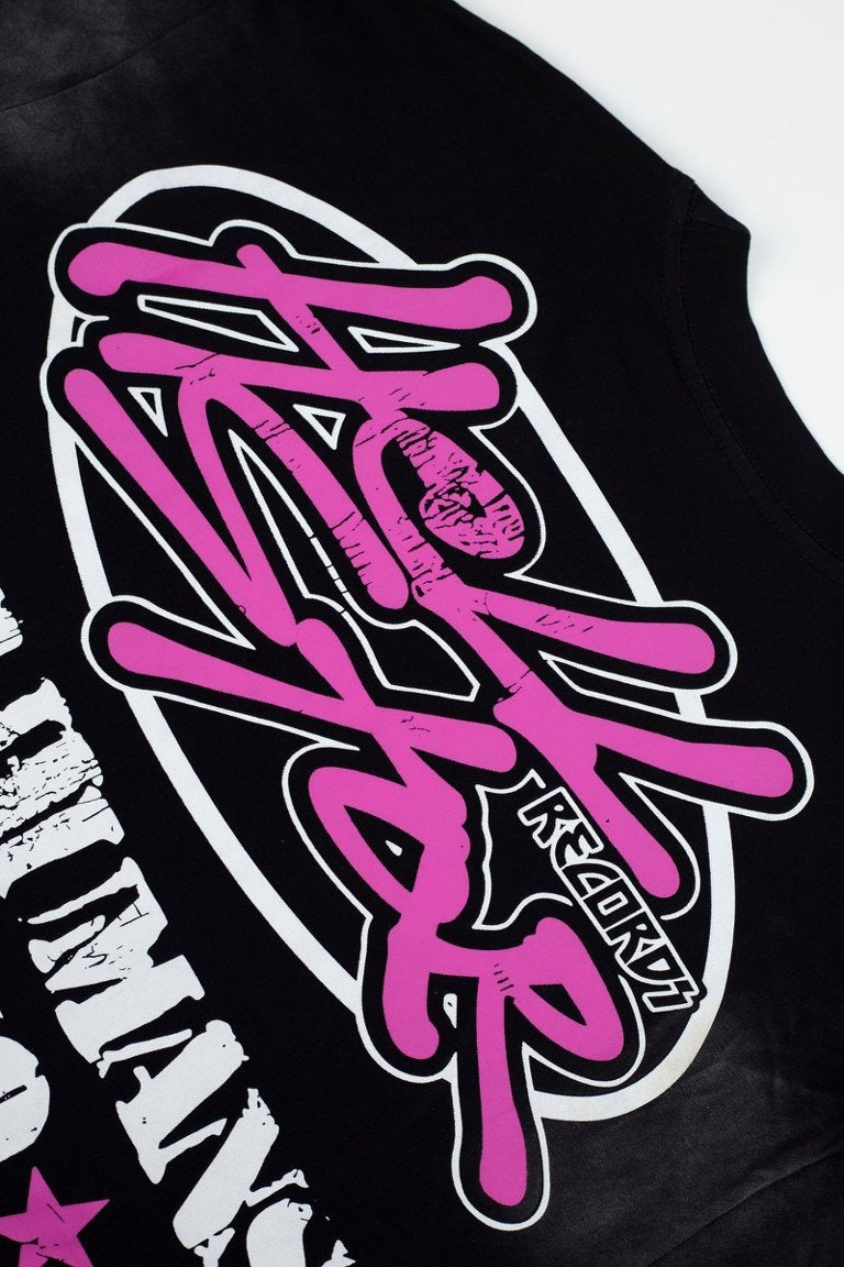 Hellstar Studios "FOR THE SUN" Graphic Oversized T-Shirt - Black
