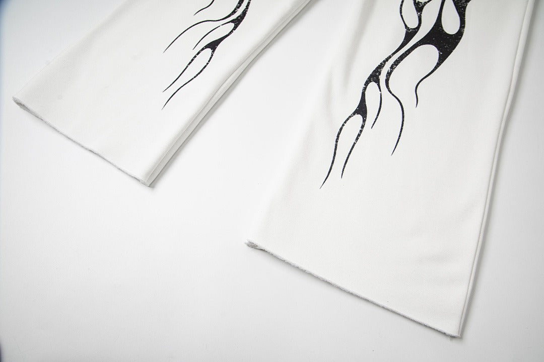 Hellstar Washed Fleece Graphic Sweatpants (White)