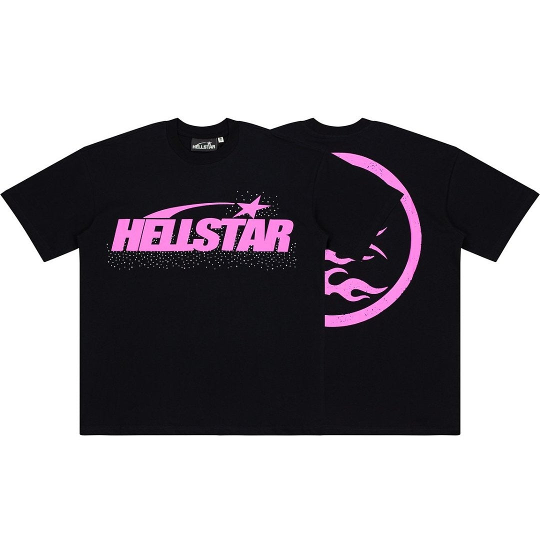 Hellstar Studios Rhinestone Graphic Oversized T-Shirt - Black