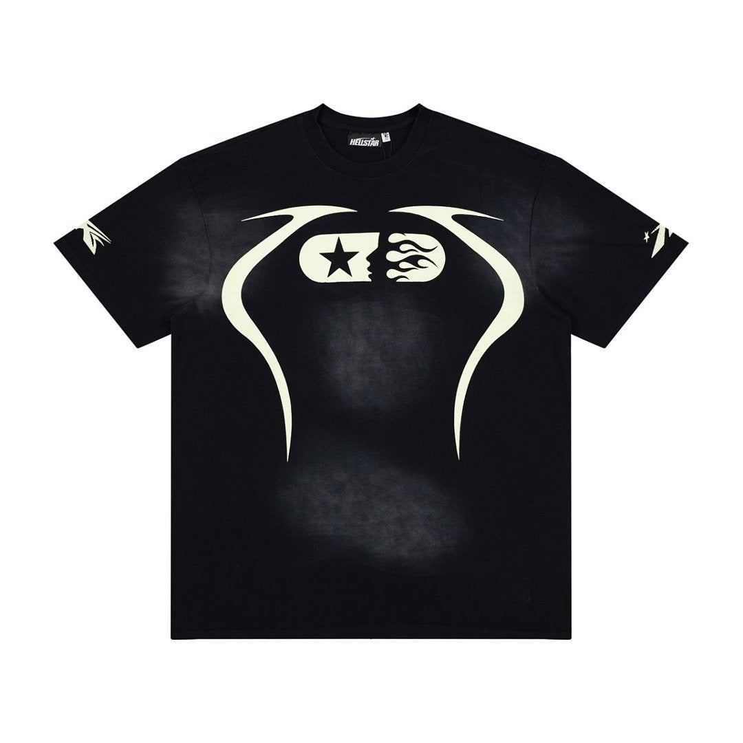 Hellstar Star Flame Face Graphic Oversized T-Shirt