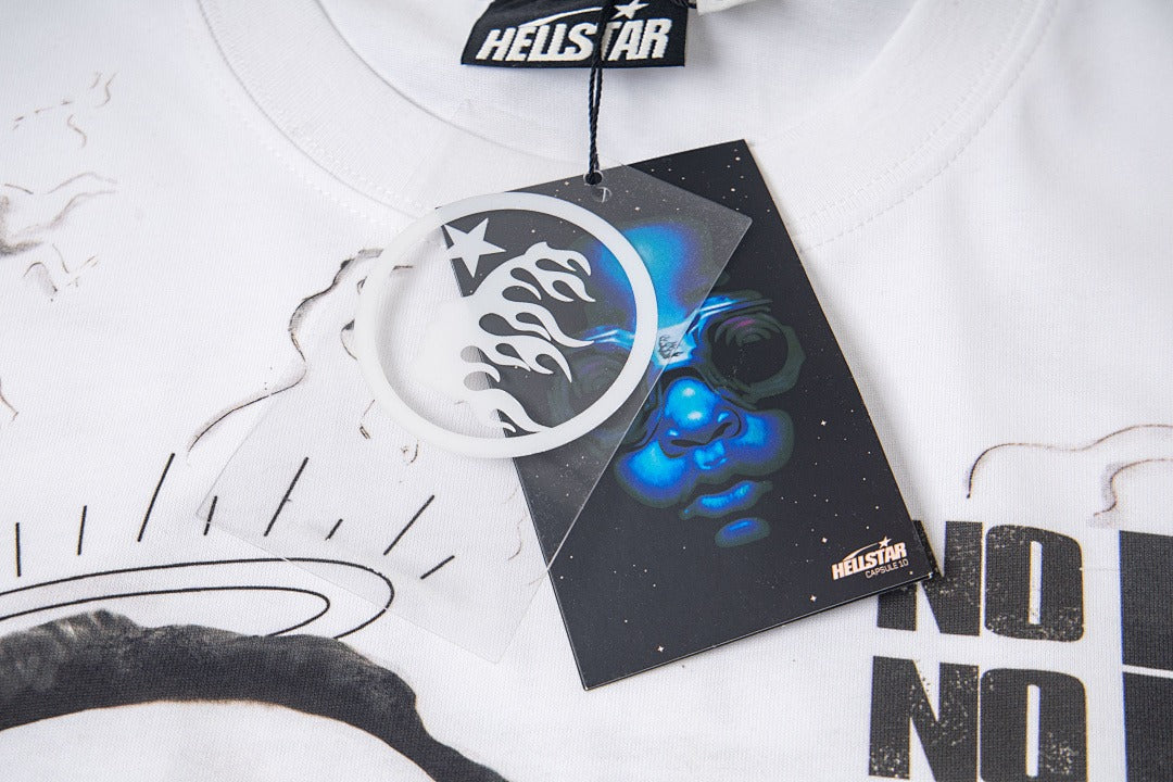 Hellstar Bearded Graphic Direct-to-Garment T-Shirt (White)