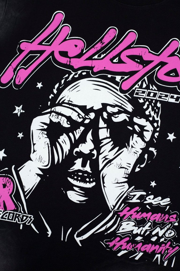 Hellstar Studios "FOR THE SUN" Graphic Oversized T-Shirt - Black